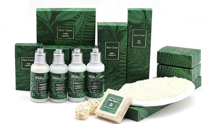 Custom Logo 5 Star Luxury Eco Friendly Biodegradable Bamboo Hotel Travel Bathroom Guest Disposable Toiletries Amenities Set