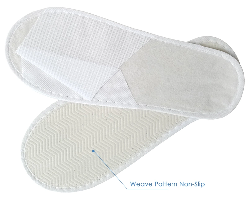 Custom SPA Guest Comfortable White Open Toe Four Season Bathroom Soft Slippers for Hotel Disposable