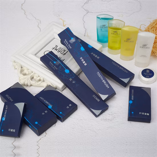 Embalagem de conjunto de cosméticos Comodidades de hotel personalizadas Conjunto de amenidades de hotel para hóspedes